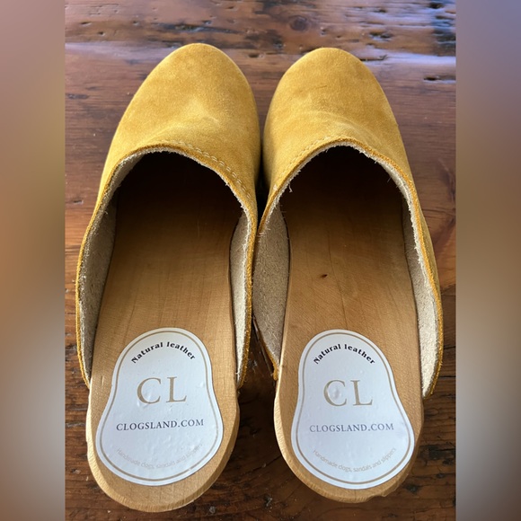 Swedish handmade clogs in genuine suede 39 EUR 8/8.5 US - Picture 3 of 6